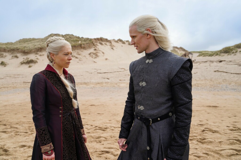 Imagen de Matt Smith y Emma D'Arcy como la princesa Rhaenyra Targaryen y el príncipe Daemon Targaryen